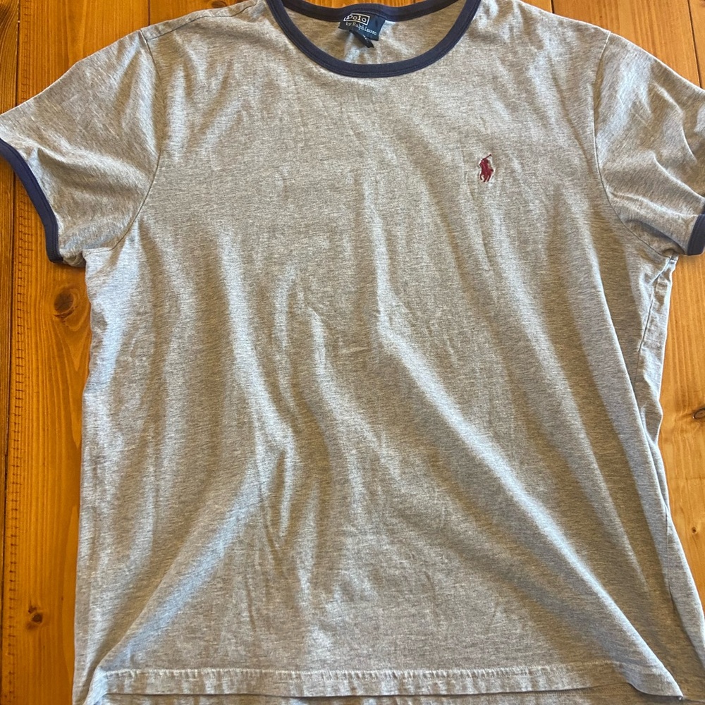Ralph Lauren Gray T-Shirt with Navy Accents